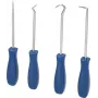 KS TOOLS 4-osainen koukku- ja nostinsarja kromi-vanadiinikärjillä ja ergonomisilla 2-komponenttikahvoilla BT542020