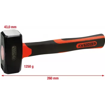 KS TOOLS leka lasikuitukahvalla, 1250 g (142.5126)