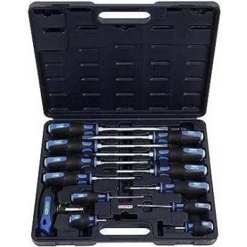 KS TOOLS ERGOTORQUEmax iskukärkinen ruuvitalttasarja, 13-osainen (151.1150)