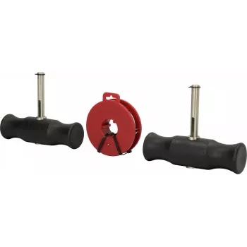 KS Tools vetolankakahvasetti, 3-osainen, joustavat jousiteräsvarret, ergonomiset 2-komponenttiset kahvat, 160/180/200 mm, BT681150