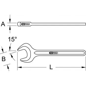 KS TOOLS yksittäinen isku-kiintoavain, 40 mm (517.0540)