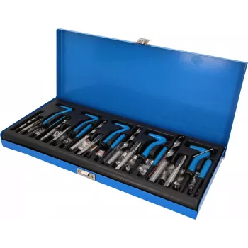 KS TOOLS kierrekorjaussarja, 131-osainen, metriset lankakierreholkit M5-M12, ruostumaton teräs, laukussa BT541150