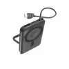 KSIX magneettinen varavirtalähde 10000 mAh, 22,5W iPhone- ja Apple Watch -laitteille, harmaa