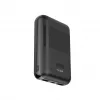 KSIX Powerbank Mini 10000mAh 10W kaapelilla USB-A USB-C musta