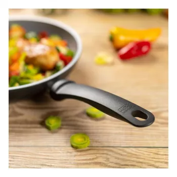Kuhn Rikon EASY CERAMIC paistinpannu 24 cm - keraaminen tarttumaton, induktiokäyttöön sopiva, musta