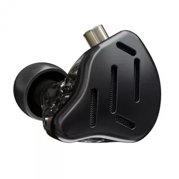 KZ ZAX NO MIC in-ear-kuulokkeet 1 dynaamisella + 7 balanssiankkuridriverilla, 10mm dynaaminen driver, 24Ω impedanssi, 113dB herkkyys, irrotettava 2-pin-kaapeli, musta