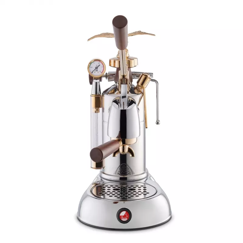 La Pavoni LPLEXP01EU manuaalinen vipukahviespressokone Expo 2015 kulta-kromi, 1,6 L, 950 W