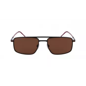 Lacoste L255S-5619201 miesten suorakaiteen muotoiset aurinkolasit - havanna/kilpikonnakehys, vihreät linssit, 56/19/145 mm