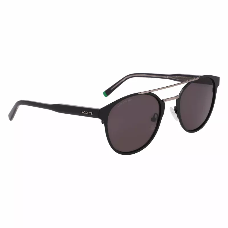 Lacoste L263S-2 miesten suorakaiteen muotoiset aurinkolasit - musta kehys, harmaat linssit, 53 mm