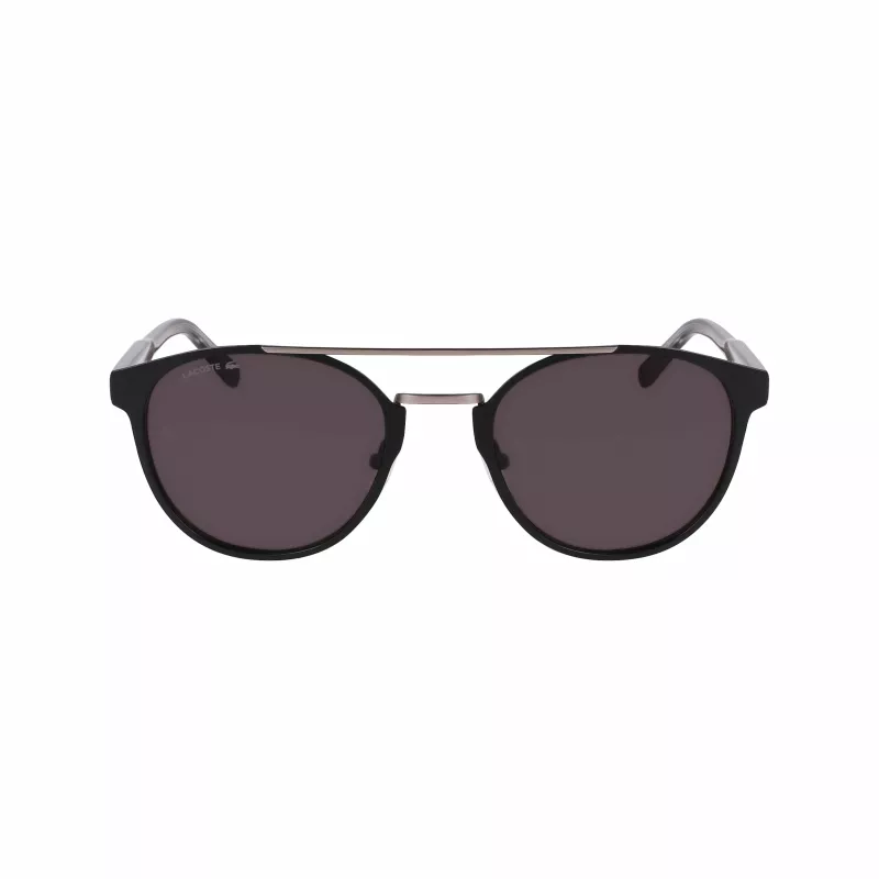 Lacoste L263S-2 miesten suorakaiteen muotoiset aurinkolasit - musta kehys, harmaat linssit, 53 mm