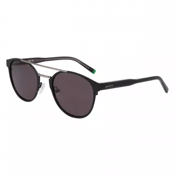 Lacoste L263S-2 miesten suorakaiteen muotoiset aurinkolasit - musta kehys, harmaat linssit, 53 mm