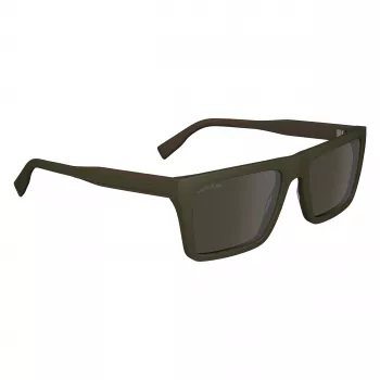 Lacoste L6009S-275 miesten suorakaiteen muotoiset aurinkolasit - havanna-asetaattikehykset, ruskeat polykarbonaattilinssit, UV400-suoja