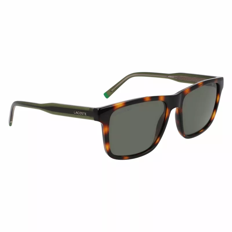 Lacoste L6025S-214 miesten suorakaiteen muotoiset aurinkolasit - havanna/harmaa - 56/17/145 mm