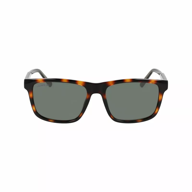 Lacoste L6025S-214 miesten suorakaiteen muotoiset aurinkolasit - havanna/harmaa - 56/17/145 mm