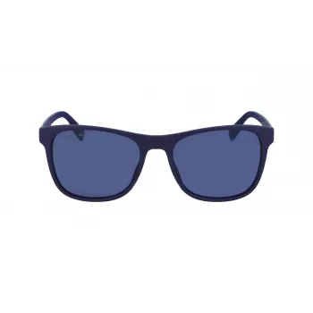 Lacoste L6031S-424 miesten suorakaiteen muotoiset aurinkolasit - siniset kehykset, harmaat linssit, UV400