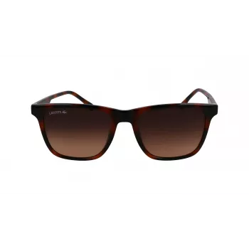 Lacoste L6041S-214 miesten suorakaiteen muotoiset aurinkolasit Havana asetaattikehys ruskeat polykarbonaattilinssit 54mm