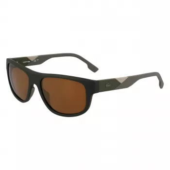 Lacoste L6042S-275 miesten suorakaiteen muotoiset asetaatti-aurinkolasit havanna ruskea 55/17/145 mm