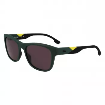 Lacoste L6043S-301 miesten suorakaiteen muotoiset aurinkolasit - vihreä kehys, harmaat linssit, 56/18/145 mm
