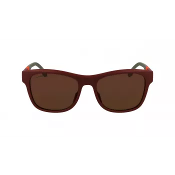 LACOSTE L6043S-601 miesten suorakaiteen muotoiset aurinkolasit - musta kehys harmaat linssit 56/18/145 mm