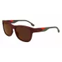 LACOSTE L6043S-601 miesten suorakaiteen muotoiset aurinkolasit - musta kehys harmaat linssit 56/18/145 mm