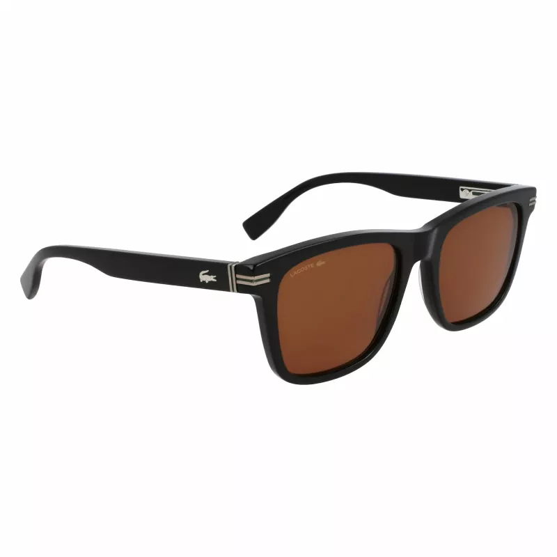 Lacoste L6045S-1 miesten aurinkolasit, musta asetaattikehys, harmaat polykarbonaattilinssit, 54/19/145 mm