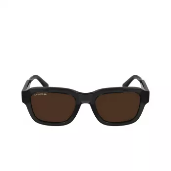Lacoste L6048S-035 aurinkolasit miesten suorakaiteen muotoinen asetaattikehys tummanharmaat linssit harmaa 51 mm