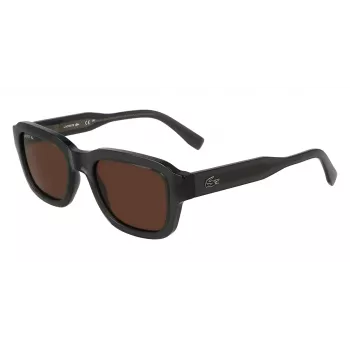 Lacoste L6048S-035 aurinkolasit miesten suorakaiteen muotoinen asetaattikehys tummanharmaat linssit harmaa 51 mm