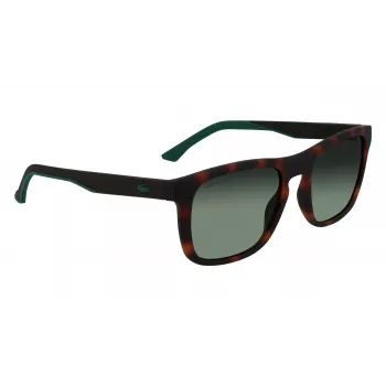 Lacoste L956S-230 miesten aurinkolasit Havana ruskea suorakaiteen muotoinen asetaatti 55 mm