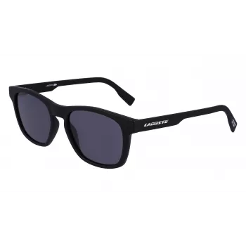 Lacoste miesten L988S-2 suorakaiteen muotoiset aurinkolasit - musta kehys harmaat linssit 54 mm