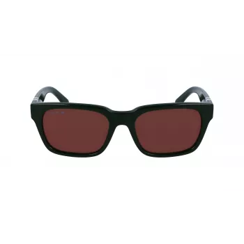 Lacoste miesten suorakaiteen muotoiset asetaatti-aurinkolasit L6007S5418318 54/18/145 mm vihreä