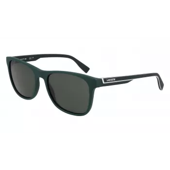 Lacoste miesten suorakaiteen muotoiset aurinkolasit L6031S-301 Havana vihreä 56/18/145 mm
