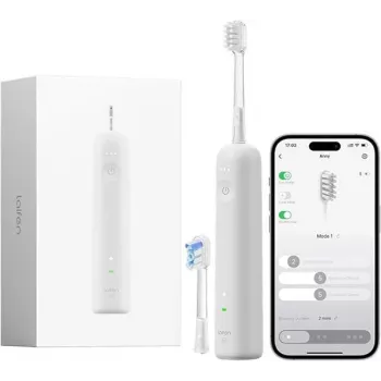 Laifen Wave sähköhammasharja – harmaa – kaksiakselinen servomoottori, 66 000 liikettä/min, Bluetooth, IPX7