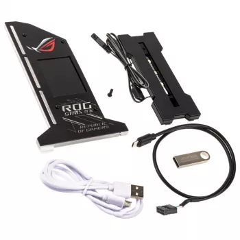 Lamptron pystysuuntainen GPU-teline näytöllä - musta