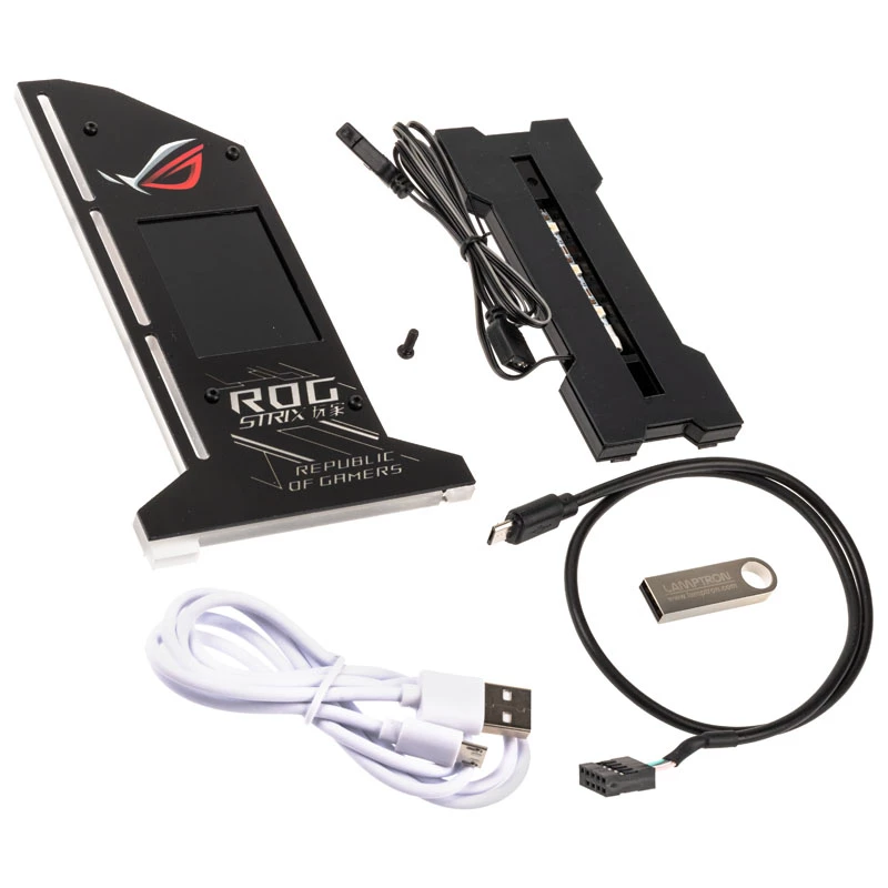 Lamptron pystysuuntainen GPU-teline näytöllä - musta
