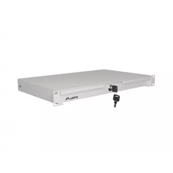 LANBERG 1U 19 tuuman vetolaatikko 270 mm syvyys harmaa (30 kg kapasiteetti)