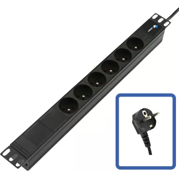 LANVIEW POWER STRIP 19 - 6 paikkaa - 1U