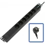 LANVIEW POWER STRIP 19 - 6 paikkaa - 1U