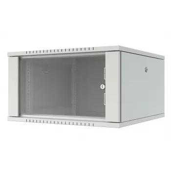 LANVIEW Quick Assembly Flat Pack 19 - 6U seinäkiinnitteinen verkkokaappi, 600x500x370mm, musta