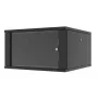 LANVIEW RWF07U66BL 7U 19 tuuman nopeasti koottava Flat Pack -seinäkaappi, musta