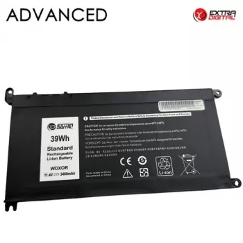 Kannettavan tietokoneen akku DELL WDX0R, 3400mAh, Extra Digital Advanced