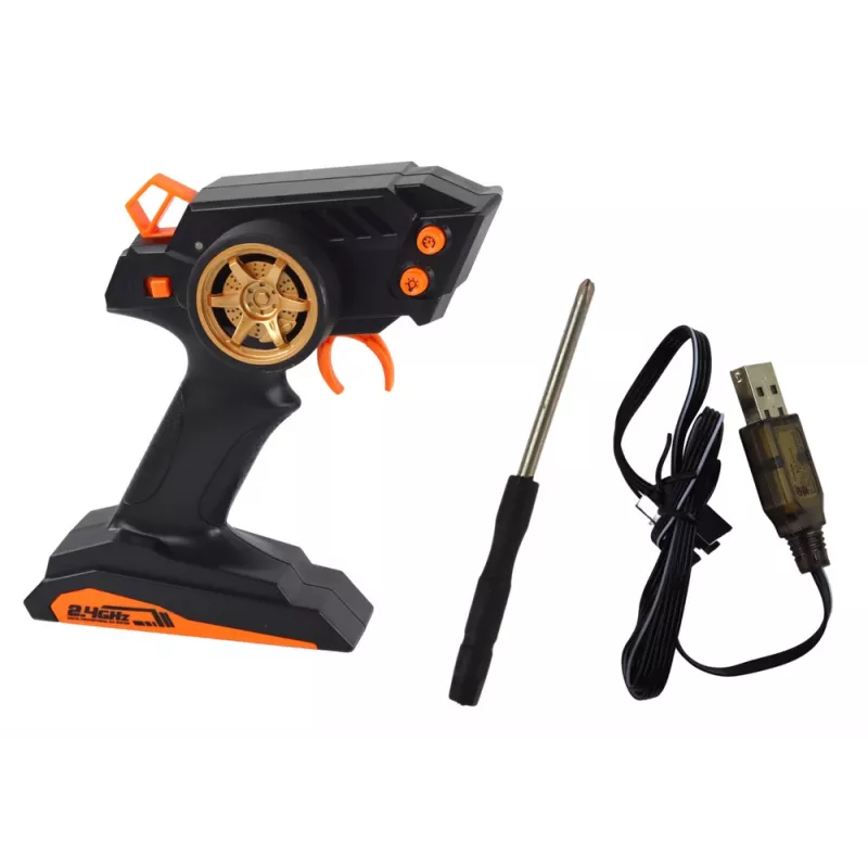 Suuri kauko-ohjattava urheiluauto 1:10 punainen Lean Toys