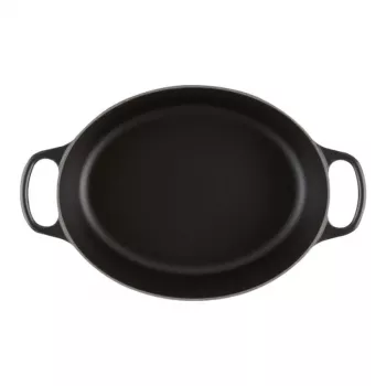 Le Creuset Signature Oval Roaster 31 cm Black Emailschwarz valurauta (4.7L)