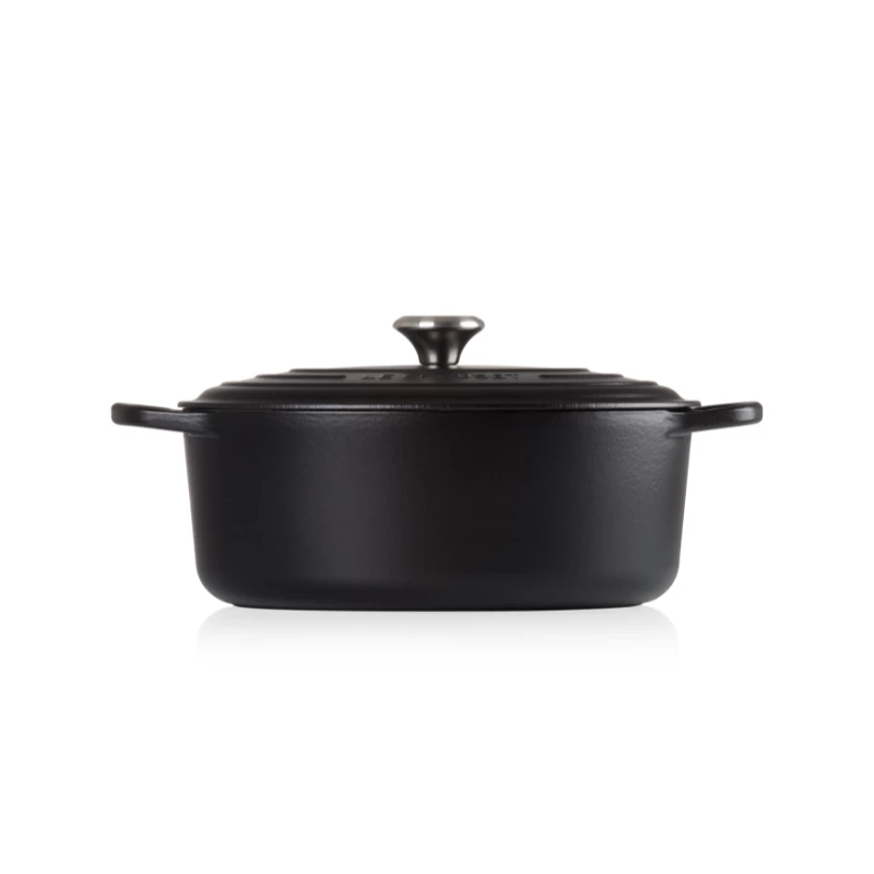 Le Creuset Signature 21178310000430 soikea paistoastia 31 cm, 6,3 l, emaloitu valurauta, mattamusta