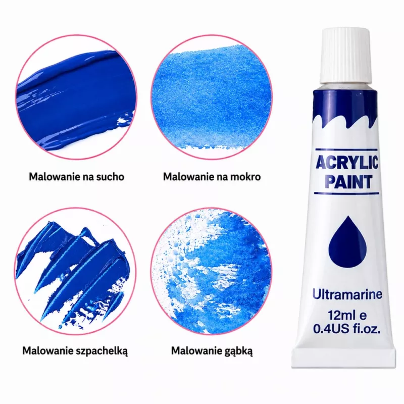 LEAN taiteilijan akryylimaalisarja 24 väriä 12 ml