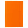 LEAN pahvikansio kuminauhalla, lakattu, A4, 300 g/m², oranssi