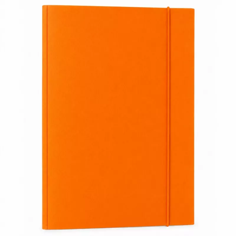 LEAN pahvikansio kuminauhalla, lakattu, A4, 300 g/m², oranssi