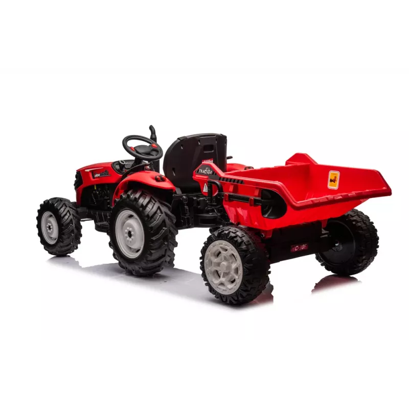 LEAN CARS 24V akkutraktori HC-306 punainen perävaunulla