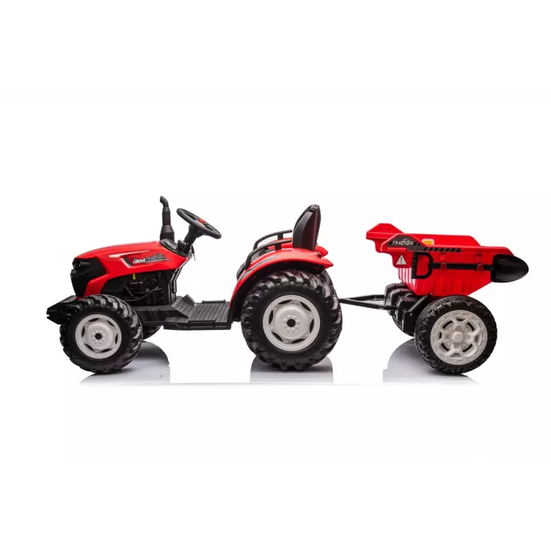 LEAN CARS 24V akkutraktori HC-306 punainen perävaunulla