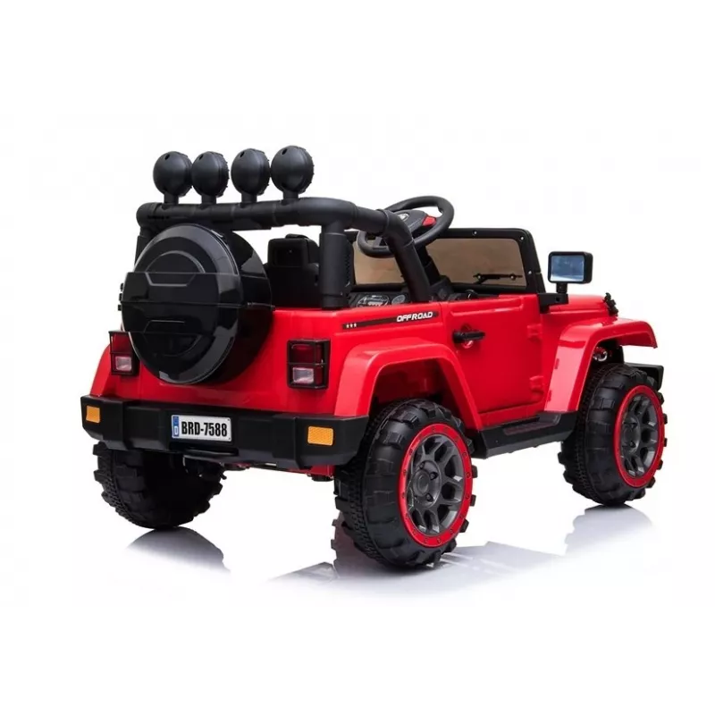 LEAN CARS akkuauto Jeep BRD-7588 punainen 4x4 7408