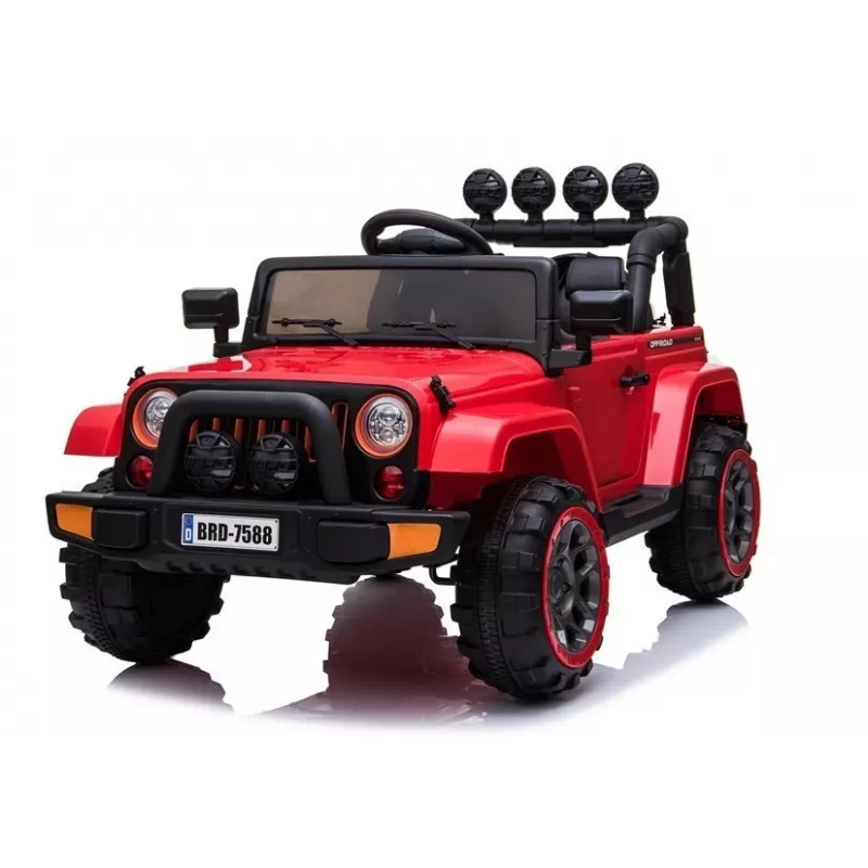 LEAN CARS akkuauto Jeep BRD-7588 punainen 4x4 7408